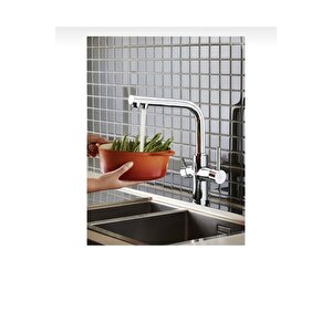 Arıtmalı Musluk Arıtmalı Evye Bataryası Modern Premium Tasarım Arıtıcılı Batarya Silver Gümüş