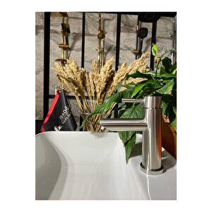 Inox Dolce Design Lavabo Bataryası Lavabo Musluğu Inox Renk 5 Yıl Garantili