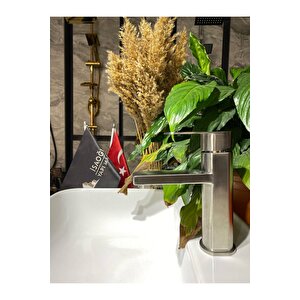 Lavabo Bataryası Inox Renk Banyo Lavabo Bataryası Lavabo Musluğu Leke Iz Tutmayan Renk