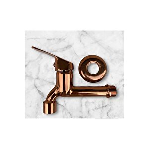 Bronz Musluk Bakır Wc Musluğu Duvardan Aç Kapa Sistem Musluk Rose Bakır