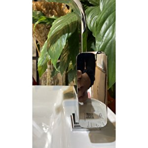 Lavabo Bataryası Kare Tasarım Yüksek Model Banyo Lavabo Musluğu 360 Derece Hareketli Batarya