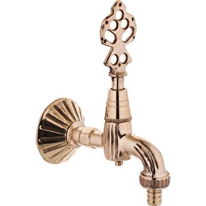 Gold Kurna Musluğu Hortum Bağlantı Aparatlı Kurna Bataryası Gold Komple Pirinç