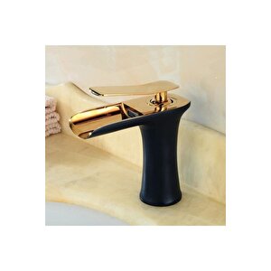 Siyah Gold Şelale Lavabo Bataryası