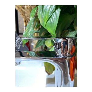 Lavabo Bataryası Gümüş Banyo Lavabo Musluğu Modern Tasarım 5 Yıl Garantili Lavabo Armatür