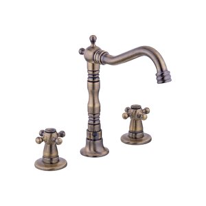 Mat Gold Ankastre Batarya Üç Girişli Vintage Ankastre Musluk Antik Gold Pirinç Lavabo Bataryası