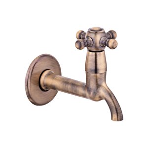 Antik Gold Musluk Duvardan Wc Musluğu Antik Eskitme Lavabo Musluğu