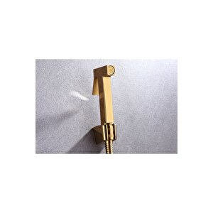 Altın Taharat Musluğu Seti Gold Taharet Musluk Takımı Tazzikli Ayarlı Taharatmatik