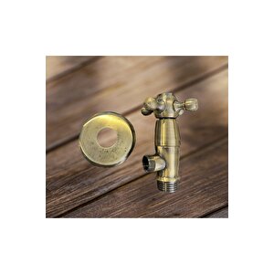 Taharet Musluğu Antik Mat Gold Taharat Musluğu Vintage Model Ara Musluk Antik Taharet