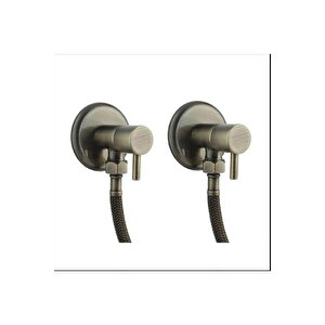 Mat Gold Taharet Muslukları Hortumlar Dahil Antik Gold 2 Adet Komple Set Taharat Musluk