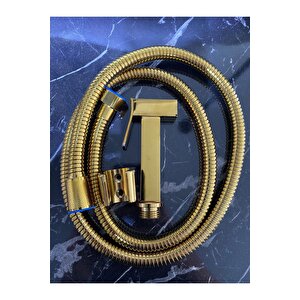 Altın Taharetmatik Gold Taharatmatik Spiralli Set Altın Taharat Musluğu Şattaf