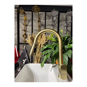 Antik Gold Vogue Design Spiralli Mutfak Bataryası Evye Bataryası