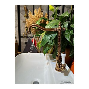 Bronz Mutfak Bataryası Vintage Tasarım Evye Armatür Bakır Zen Design