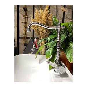 Rustik Mutfak Bataryası Zen Design Mutfak Bataryası Antik Evye Musluğu Rustik Musluk Krom Renk