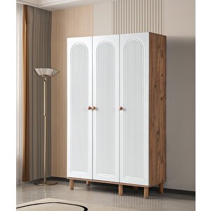 Bohem Çiğdem 3 Kapaklı Çekmeceli Elbise Dolabı Gardrop 120cm