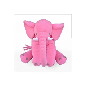 Xl Dev Boy 60 Cm Fil Uyku Arkadaşım Uyku Fili Peluş Yumuşak Fil Oturma Desteği Bebek - Pembe