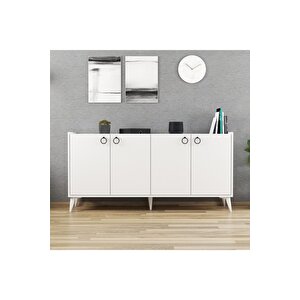 Mobilya 165 Cm Konsol Beyaz Beyaz