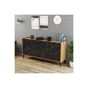 Mobilya 165 Cm Konsol Çam-mermer Desen Mermer