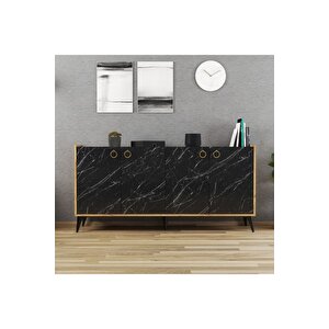 Mobilya 165 Cm Konsol Çam-mermer Desen Mermer