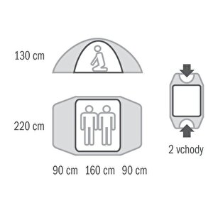 Husky Falcon Yeşil 2 Kişilik Çadır