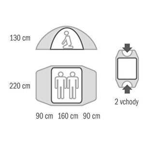 Husky Falcon Yeşil 2 Kişilik Çadır