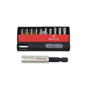 Cb/st113 Deliksiz Torx Bits Uç Takımı + Bits Tutucu 11 Parça