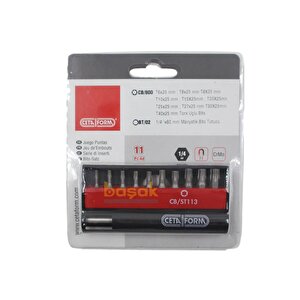Ceta Form Cb/st113 Deliksiz Torx Bits Uç Takımı + Bits Tutucu 11 Parça