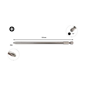 Ph2 X 150 Mm Ekstra Uzun Yıldız Bits Uç Cb/1522