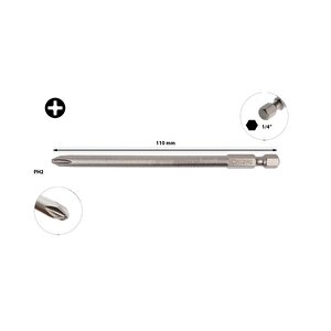 Ph2 X 110 Mm Ekstra Uzun Yıldız Bits Uç Cb/1102