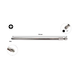 Ph3 X 150 Mm Ekstra Uzun Yıldız Bits Uç Cb/1523