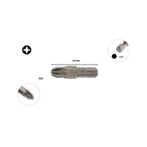 Pz 4 X 32 Mm Yıldız Uçlu Bits  cb/354