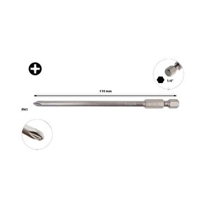 Ph1 X 110 Mm Ekstra Uzun Yıldız Bits Uç Cb/1101