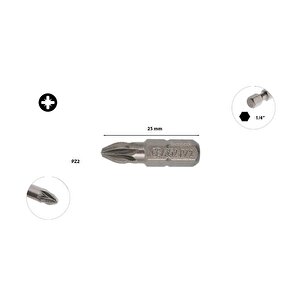 Ceta Form Pz 2 X 25 Mm Yıldız Uçlu Bits  cb/352