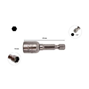 10 X 45 Mm Manyetik Lokma Bt/01045
