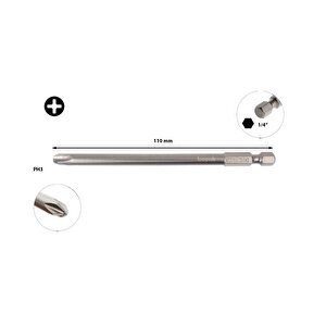 Ph3 X 110 Mm Ekstra Uzun Yıldız Bits Uç Cb/1103