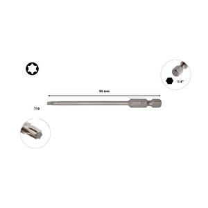 T10 X 90 Mm Torx Bits Uç Uzun Cb/8094