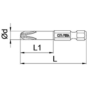 Ceta Form Ph3 X 70 Mm Ekstra Uzun Yıldız Bits Uç Cb/703