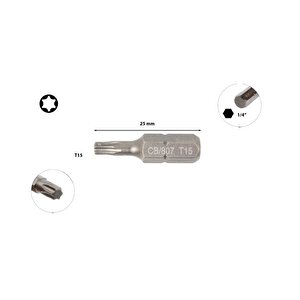 T15 X 25 Mm Torx Bits Uç Cb/807