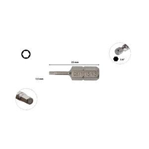 1,5 Mm Bits Allen (alyan) Uç 25 Mm Cb/1815
