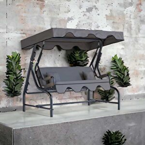 Gümüş Salıncak 3 Kişilik Bahçe Salıncağı Balkon Salıncak 200 Cm Bs02