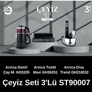 Siyah 3lü Çeyiz Seti 90007 Siyah - Ih33205 - Gh26251-gh21803