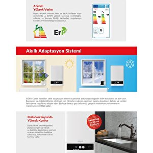 Copa Eomix 24 kW Hermetik Tam Yoğuşmalı Kombi