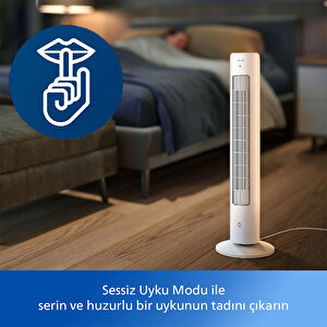 Philips 5000 Serisi Kule Tipi Fanlı Vantilatör Beyaz Cx5535/00