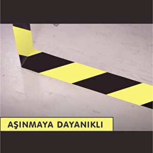Pvc Yer-zemin İşaretleme | Güvenlik Bandı (6adet) 50 Mmx30 Metre - Sarı-siyah