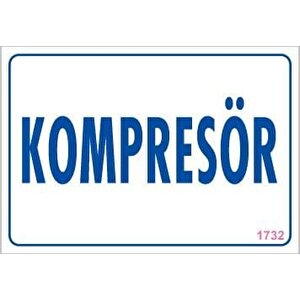Kompresör Uyarı Levhası 17,5x25 Kod:1732