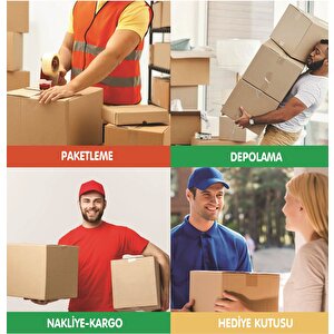 60x40x40 1.kalite 10 Adet Koli-kutu 6mm Kalınlık Çift Oluk (ev Taşıma-çeyiz-ambalaj-paketleme)