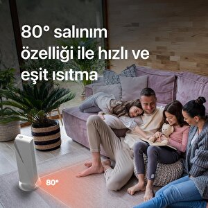 Akıllı Elektrikli Fanlı Turbo Isıtıcı, 2000w Dikey Kule Tipi Soba, Ptc 3 Kademeli Uygulama Wi-fi Uzaktan Kontrol X7440