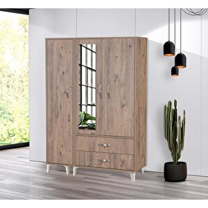 Vera Atlantik Çam 3 Kapılı Dolap