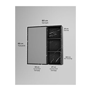 Tek Kapaklı Aynalı Banyo Dolabı Çok Amaçlı Banyo Dolabı