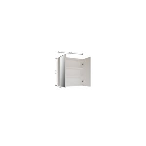 İki Kapaklı Aynalı Banyo Dolabı Çok Amaçlı Banyo Dolabı