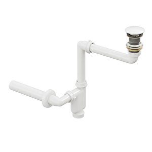 Comfort Yer Kazandıran Lavabo Sifonu +  Pop-up Sifon, Beyaz Seramik Başlıklı ,taşma Deliksiz,  (1 -1/4)
